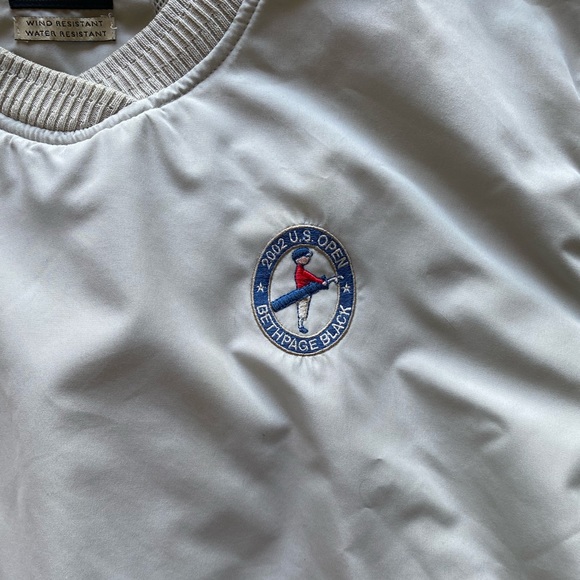 2002 Golf US Open Bethpage Black Vintage Windbreaker Tan Vest Large - Picture 3 of 6